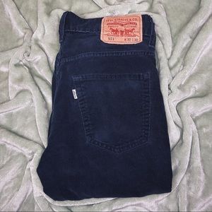 White tab levi corduroy jeans